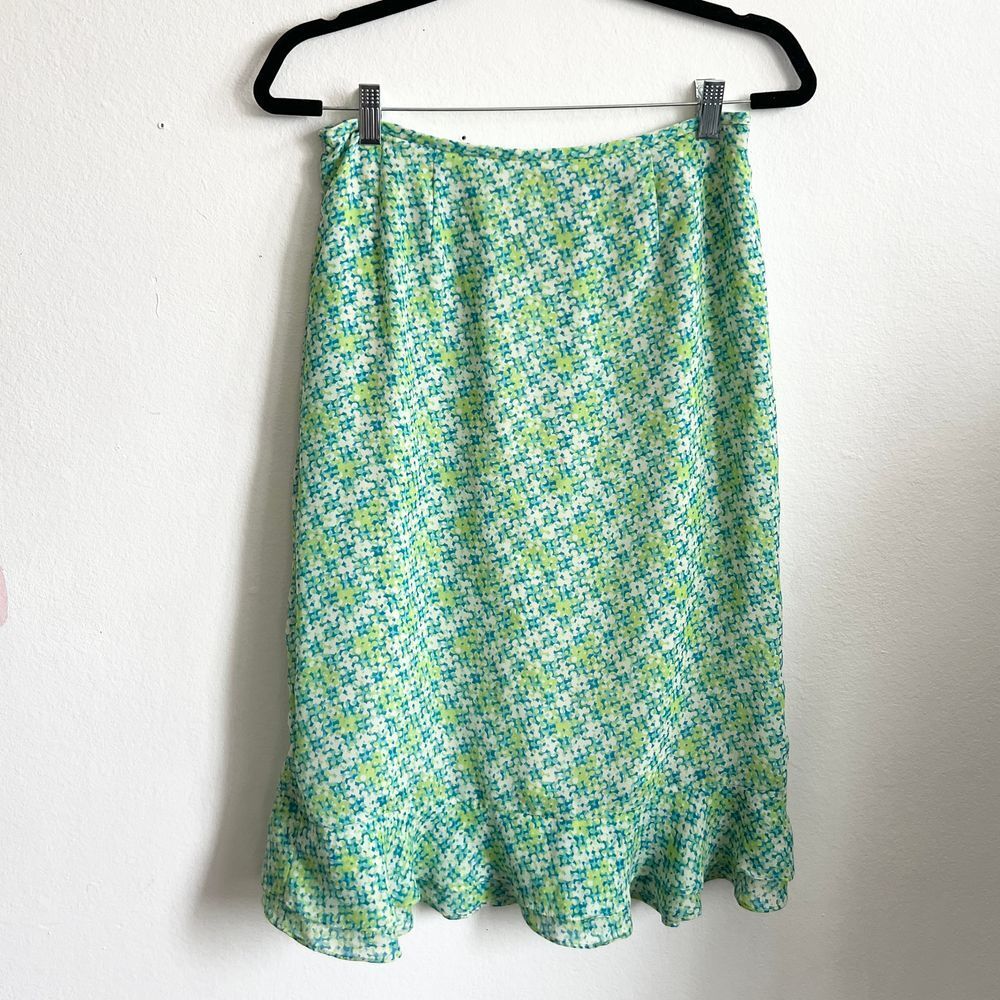 Vintage Y2K Midi Skirt, Ruffles, Vacation,  ‎  Boho Chic, Fairycore, Small